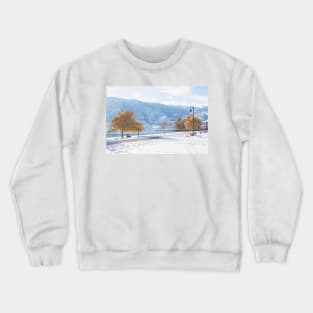 Winter Landscape Scenic View at Skaha Lake in Penticton Crewneck Sweatshirt